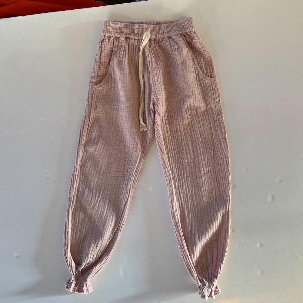 NWOT Olivier London Belle Harper Trousers, Pink Sand Muslin - 7-8 years